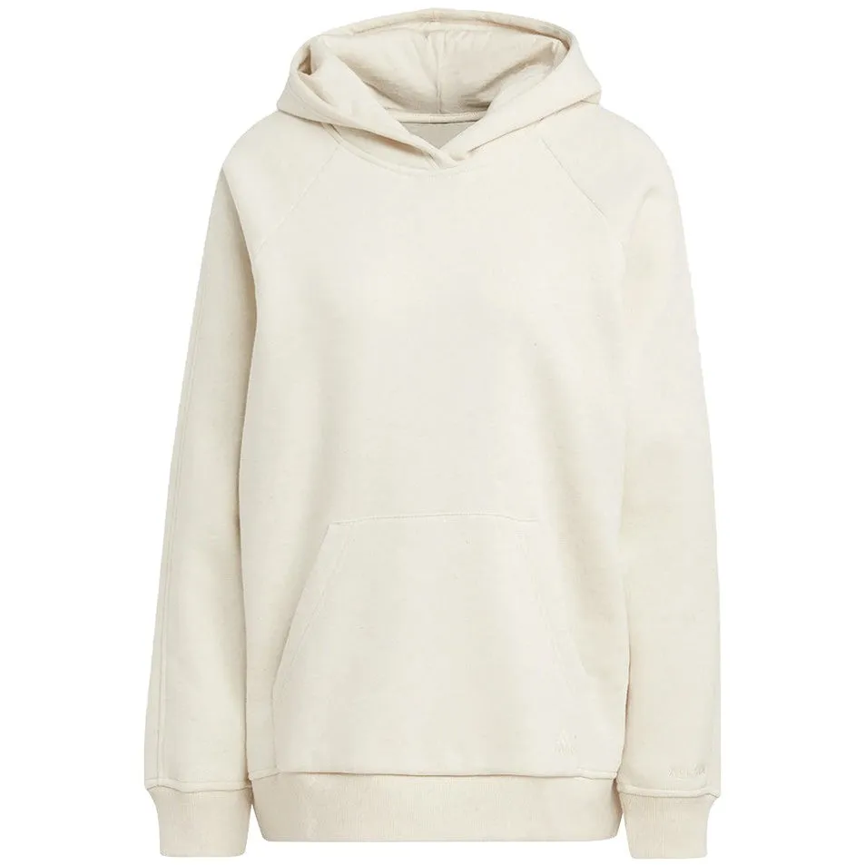 Adidas Womens All SZN Fleece Boyfriend Hoodie Ecru Tint Mel