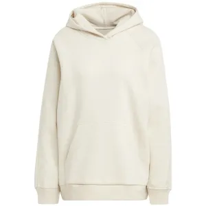 Adidas Womens All SZN Fleece Boyfriend Hoodie Ecru Tint Mel