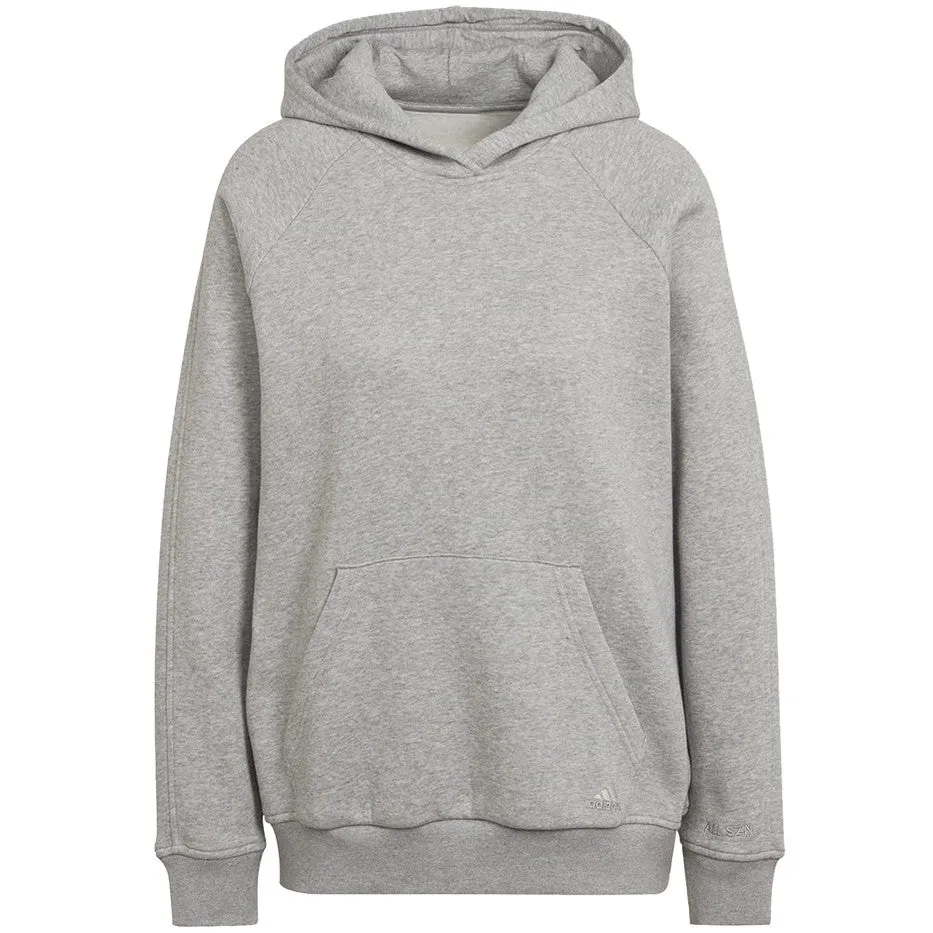 Adidas Womens All SZN Fleece Boyfriend Hoodie Medium Grey Heather