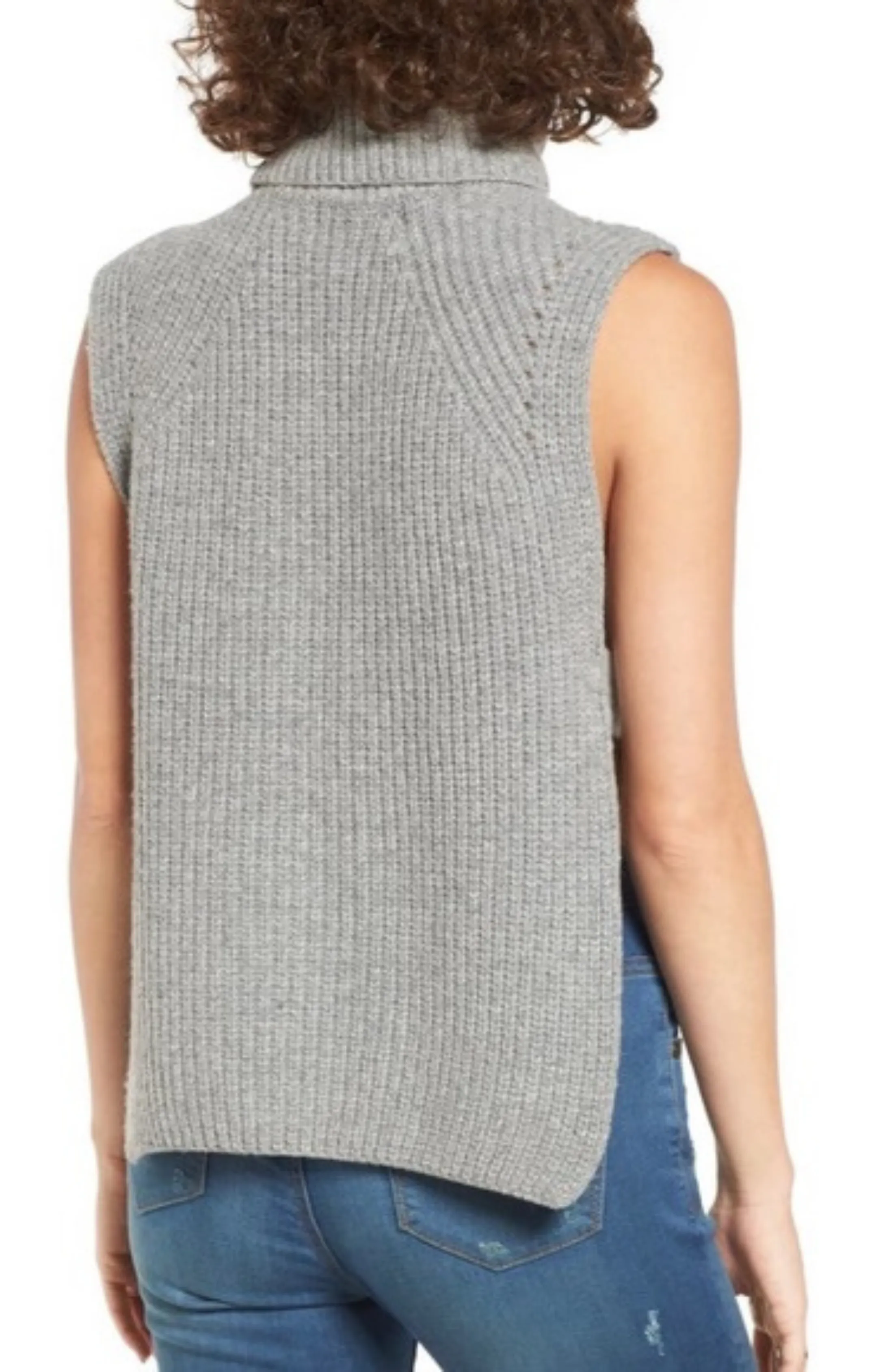 Banded Sleeveless Turtleneck