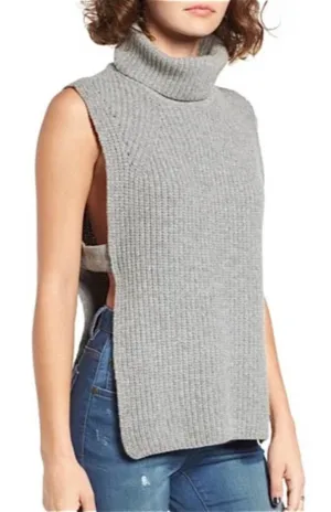 Banded Sleeveless Turtleneck