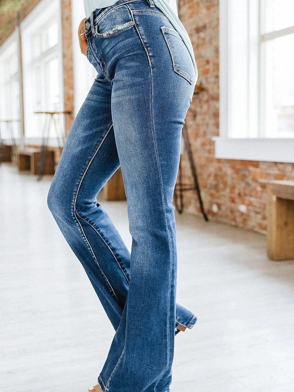 Bootcut Jeans with Center Seam