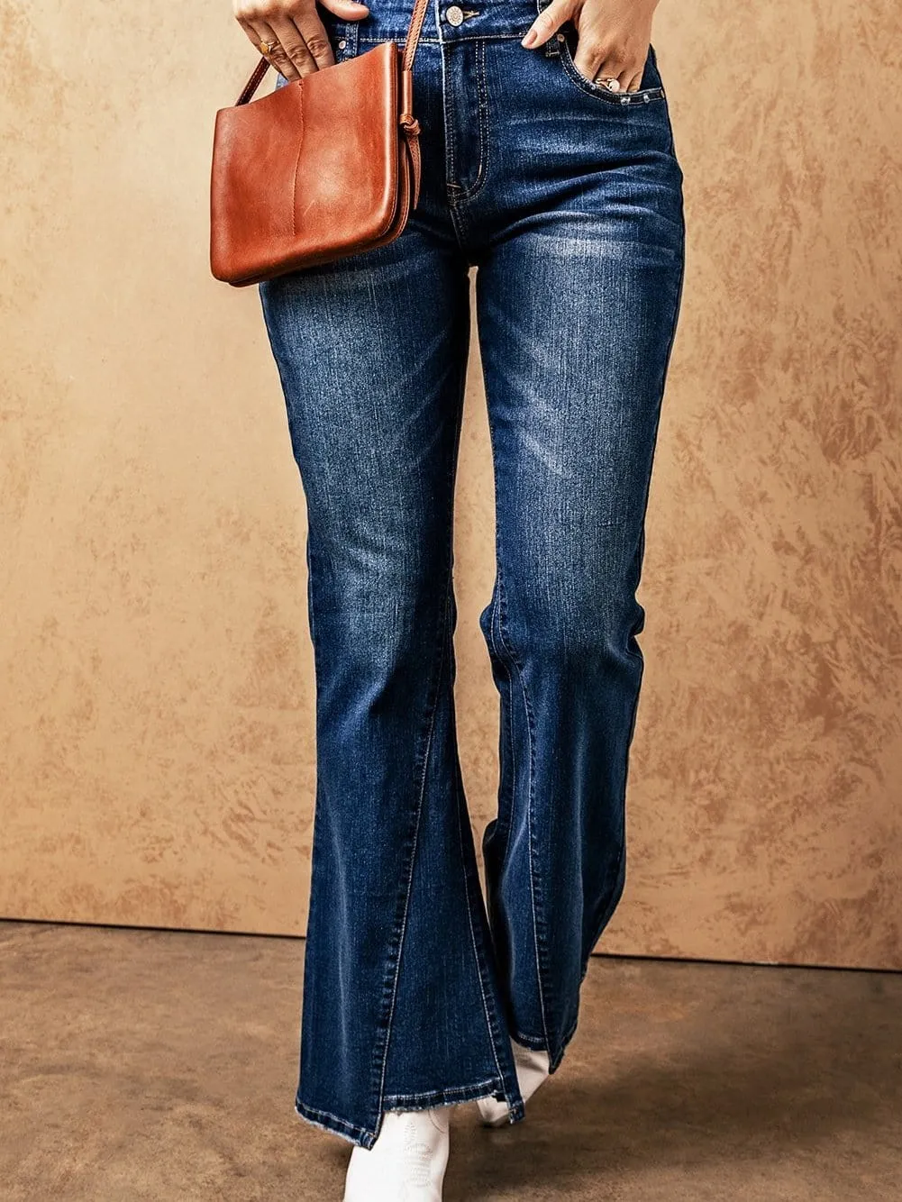 Bootcut Jeans with Center Seam