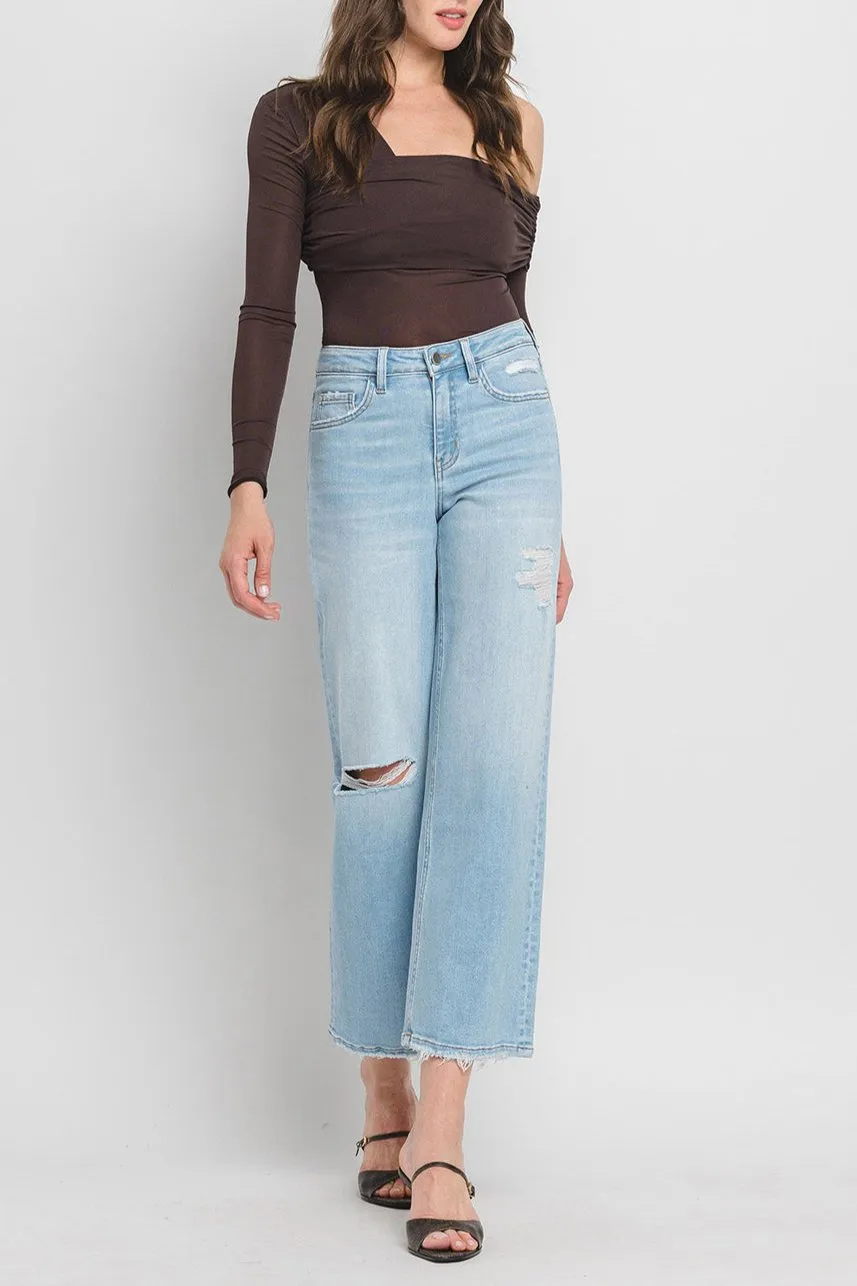 Flying Monkey - High Rise Wide Leg Jeans - F5712