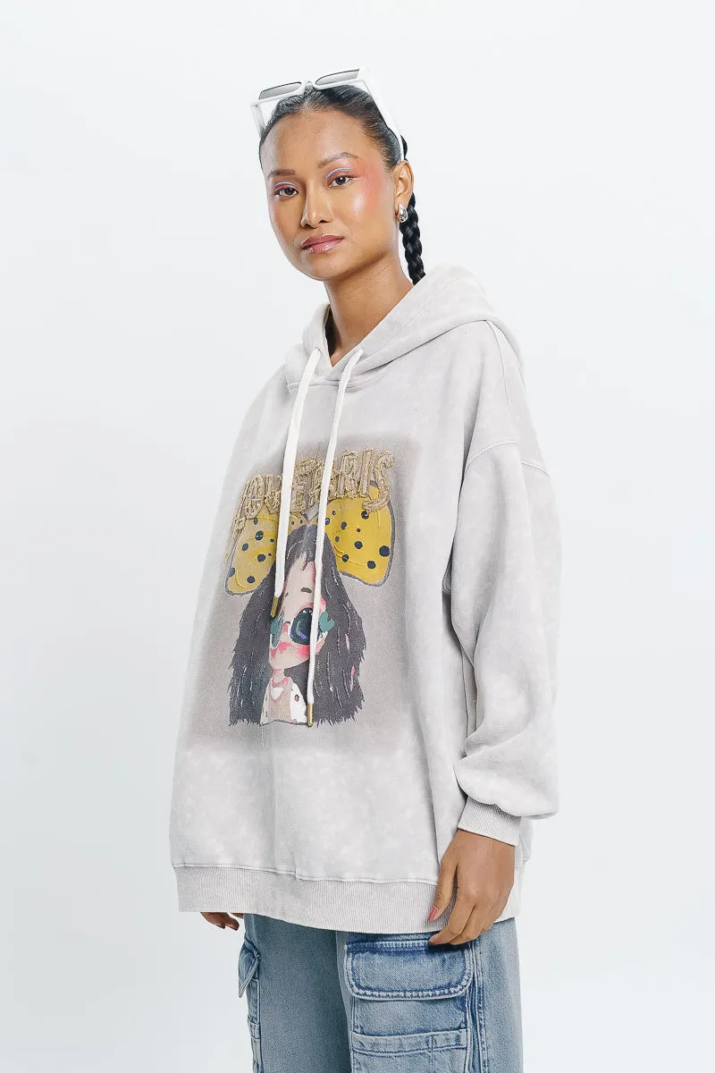 Grey Loveparis Oversized Hoodie