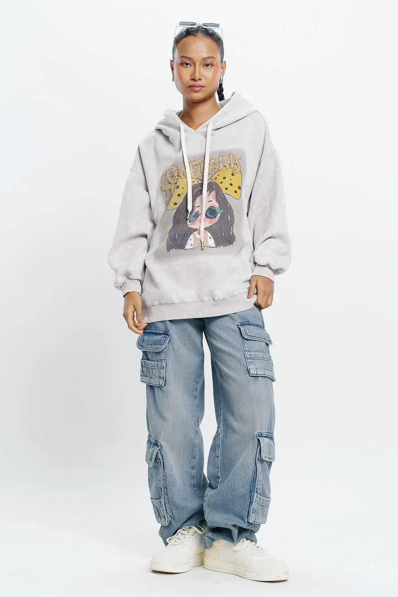 Grey Loveparis Oversized Hoodie