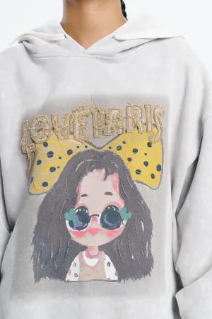 Grey Loveparis Oversized Hoodie