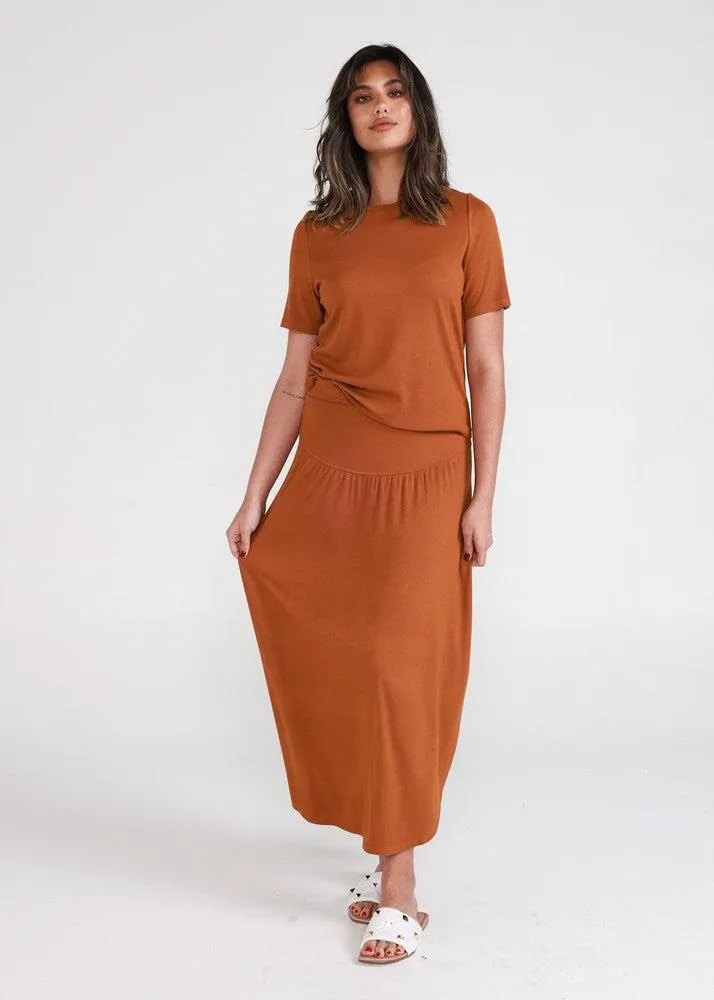 Hill Ribbed Bamboo Round Neck T-Shirt