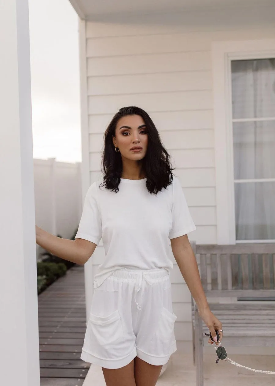 Hill Ribbed Bamboo Round Neck T-Shirt