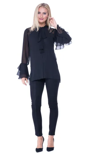Holly Neck Tie Blouse