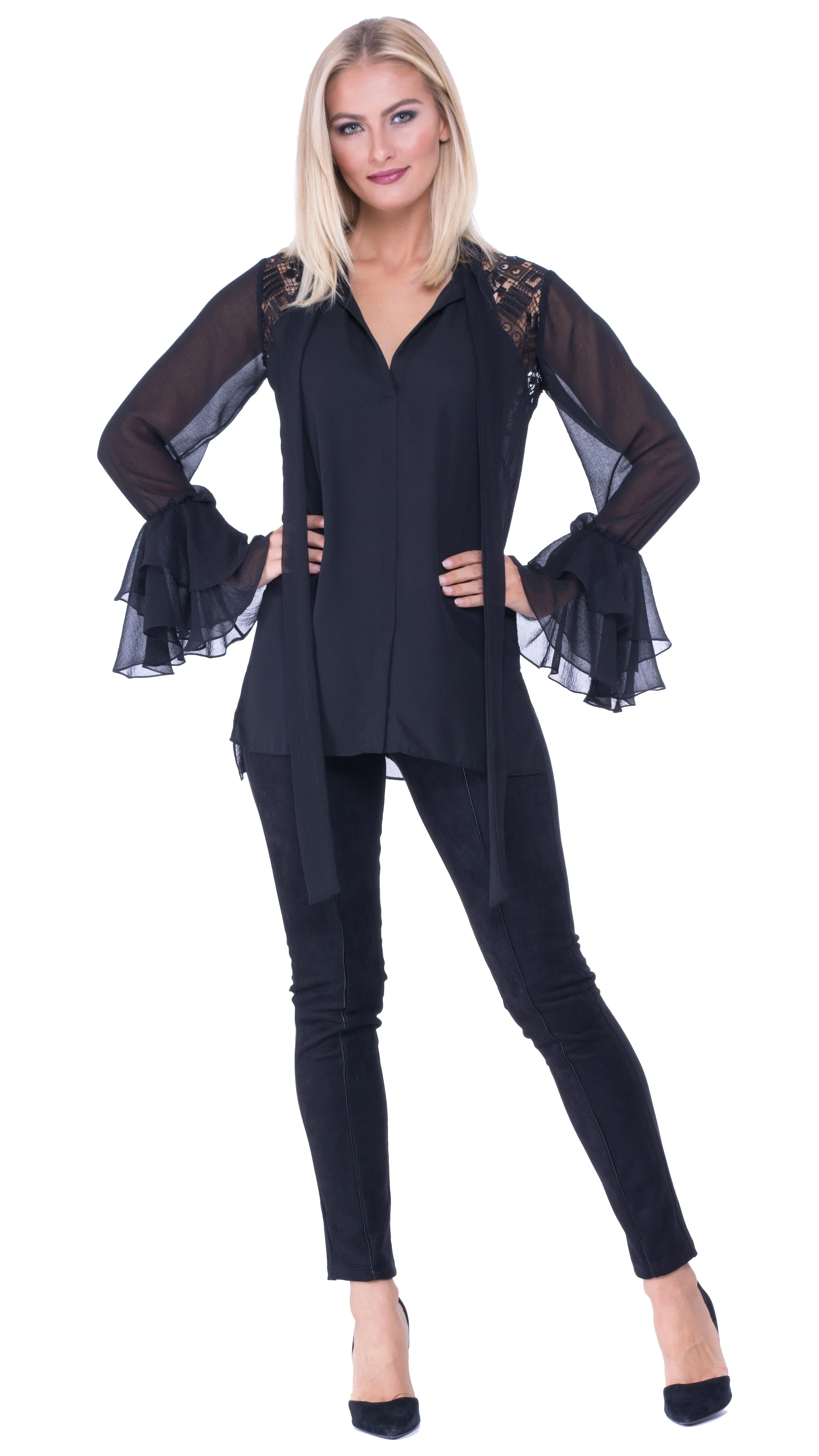 Holly Neck Tie Blouse