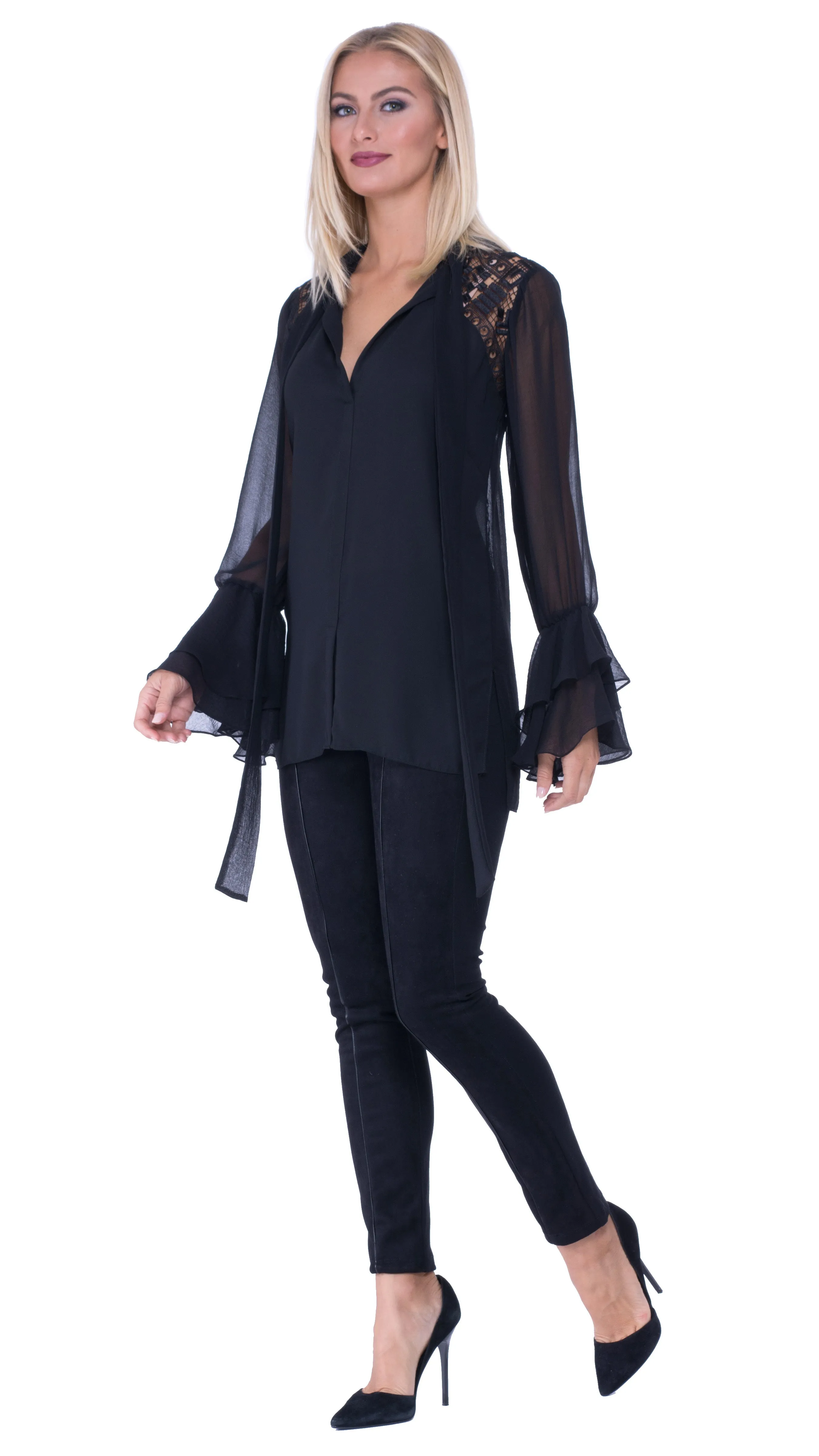 Holly Neck Tie Blouse