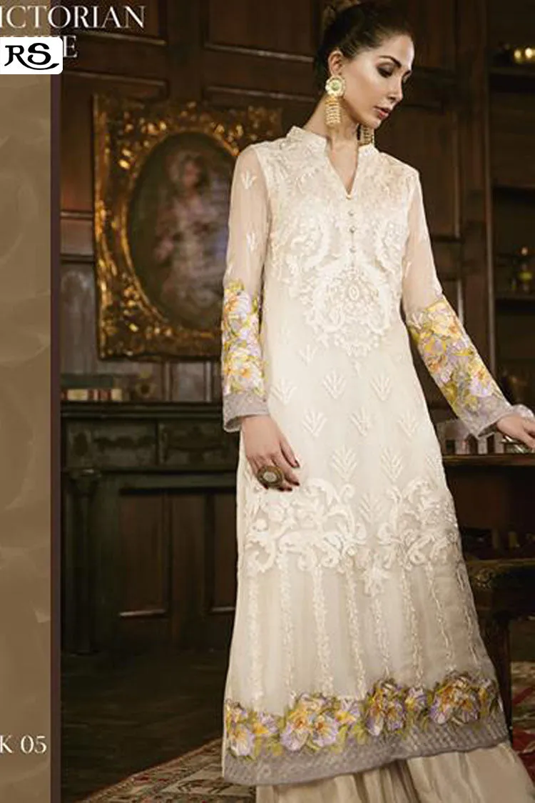 Iznik - 05-Victorian White Embroidered Chiffon Collection