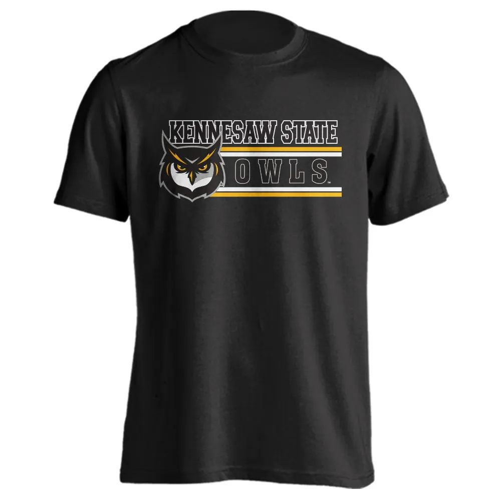Kennesaw State University KSU Owls Classic Mascot Logo Short Sleeve T-Shirt