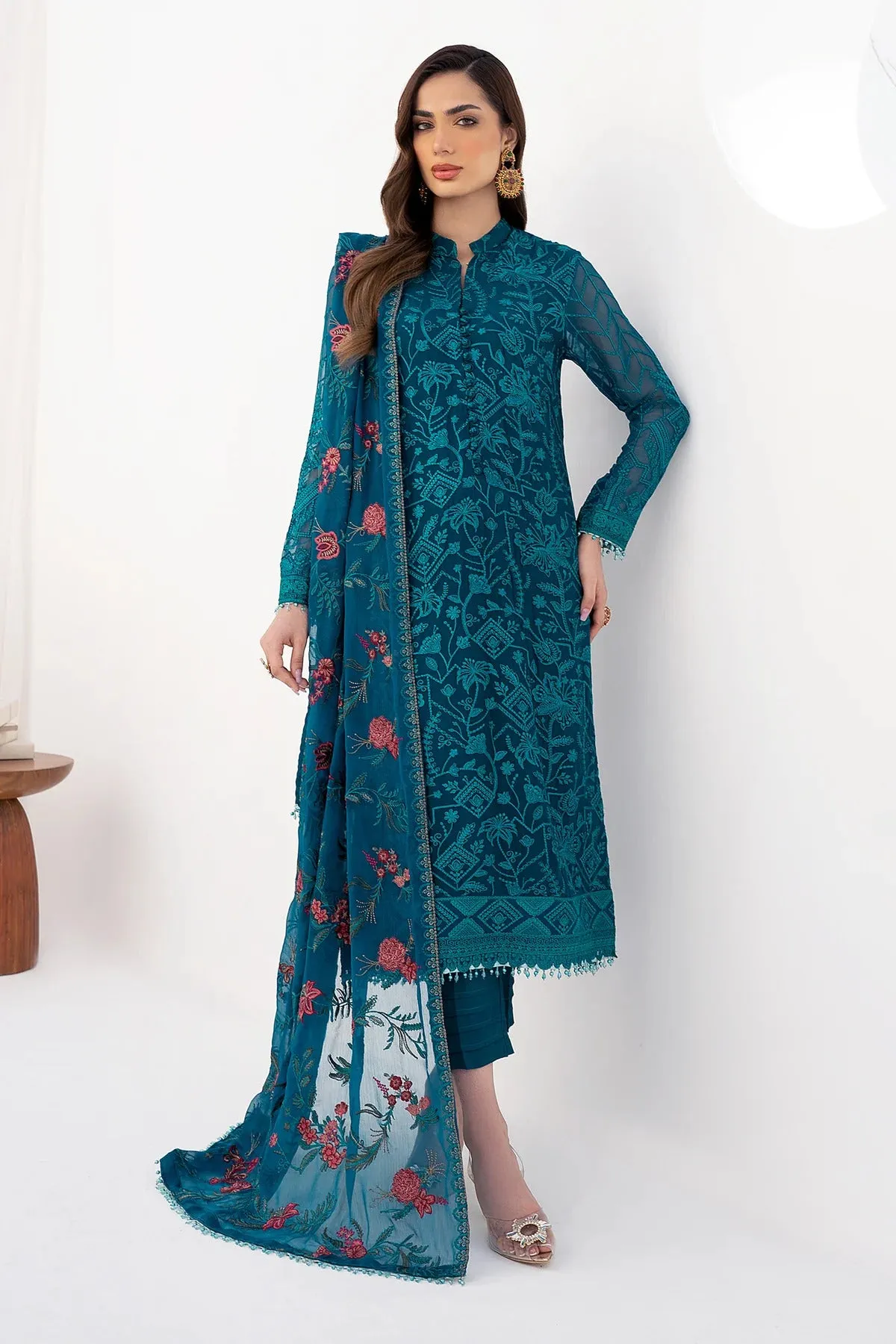 La Celeste by Zarif Unstitched Luxury Formal Collection'2023 ZLC 03 GARDENIA