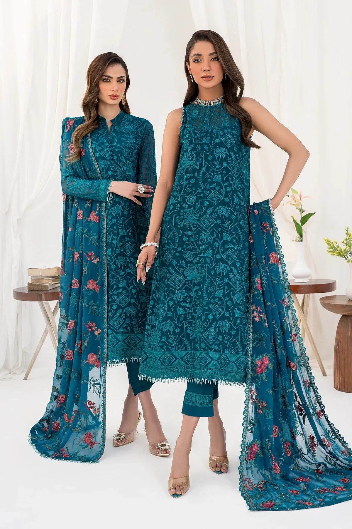 La Celeste by Zarif Unstitched Luxury Formal Collection'2023 ZLC 03 GARDENIA