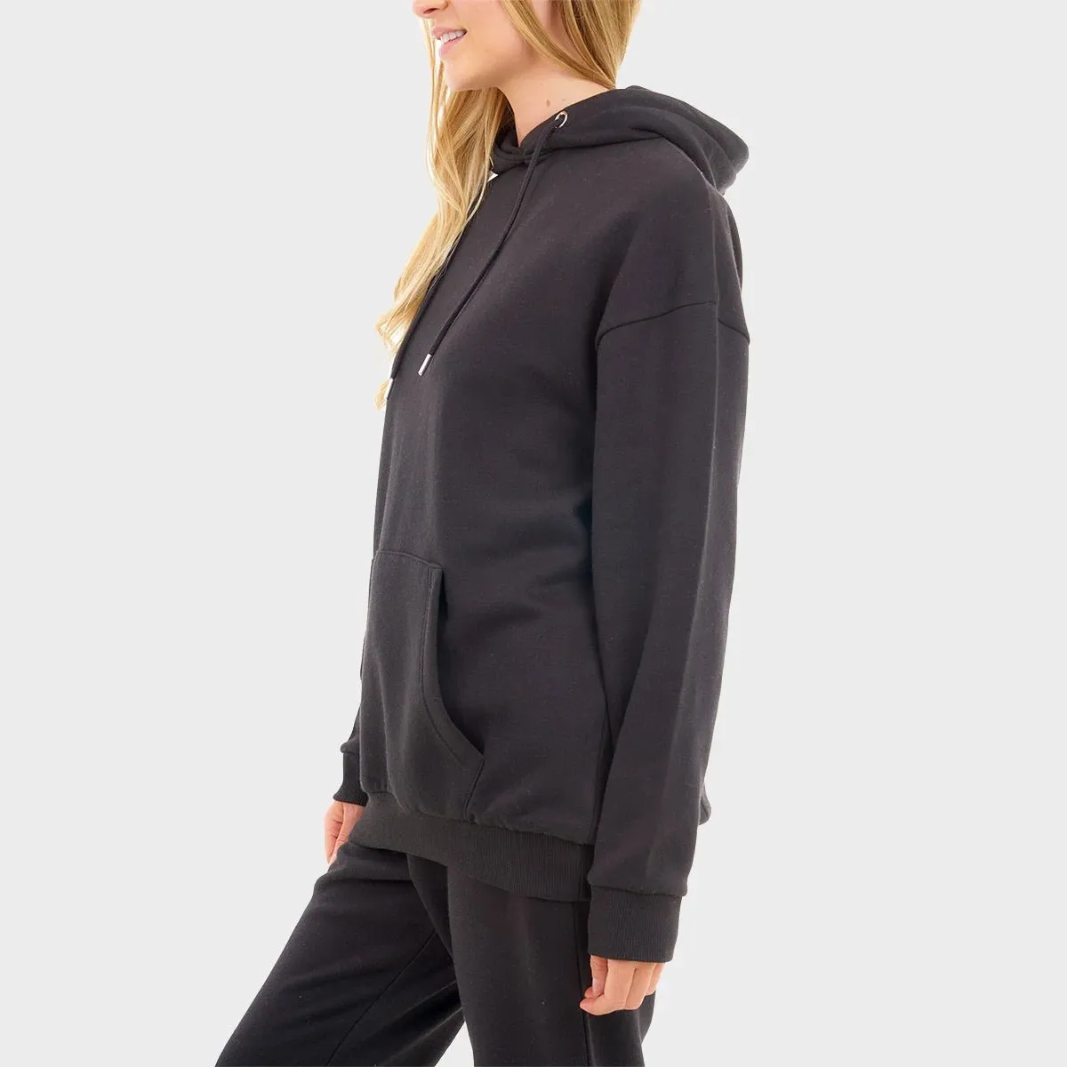 Ladies Black Oversized Hoodie