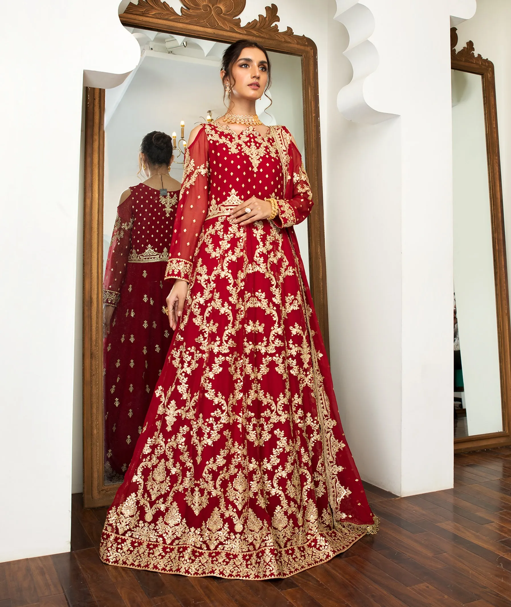 Mehekmah by Zarif Unstitched 3 Piece Chiffon Collection'2021-ZM-08-Shehnai