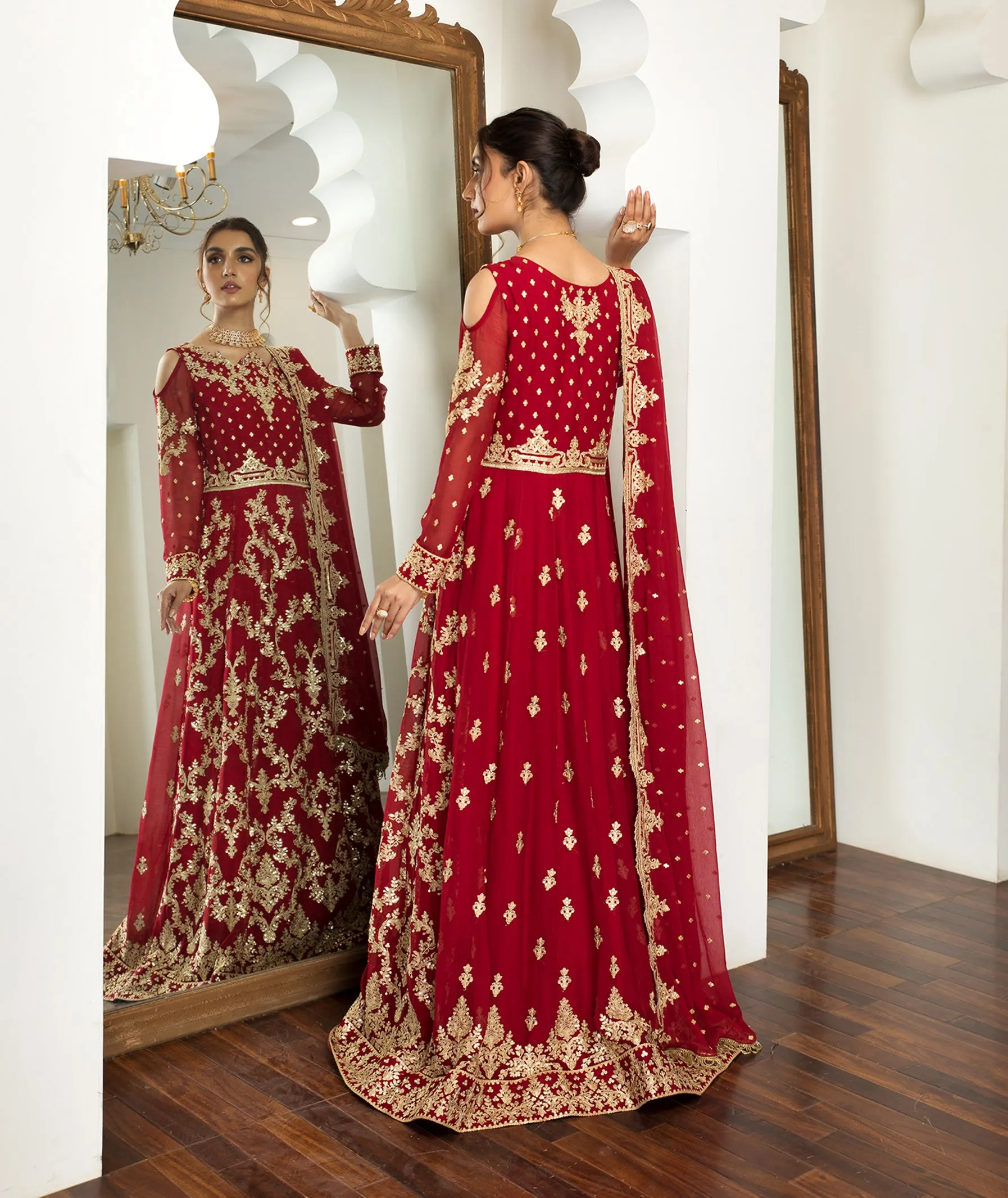 Mehekmah by Zarif Unstitched 3 Piece Chiffon Collection'2021-ZM-08-Shehnai