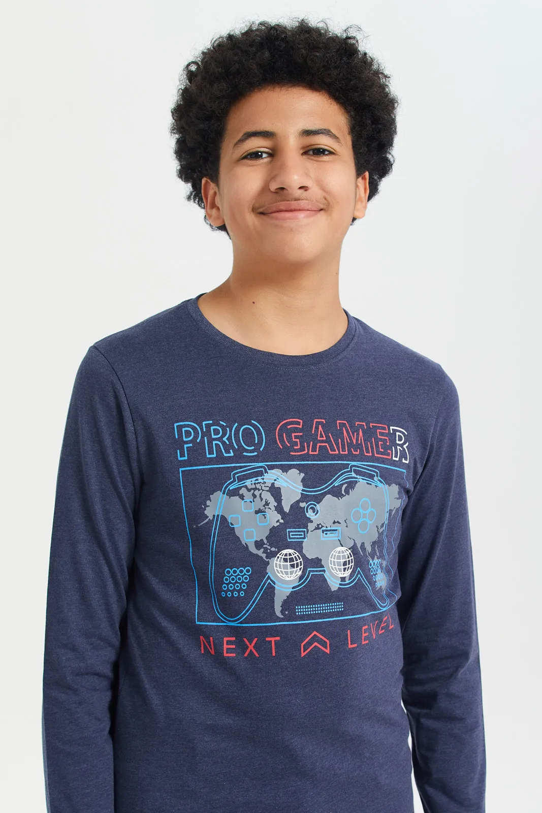 Navy Long Sleeve Graphic Tee