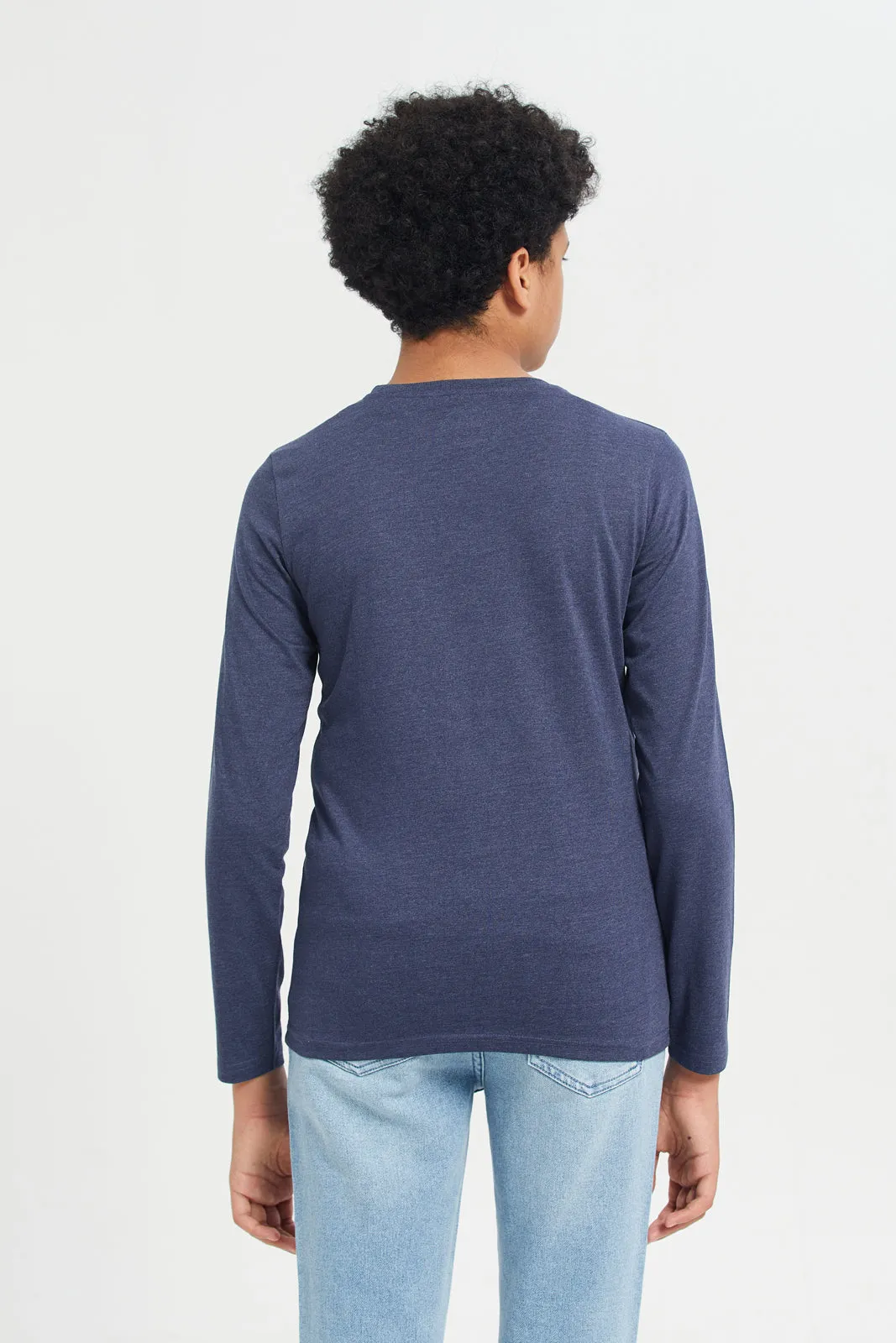 Navy Long Sleeve Graphic Tee