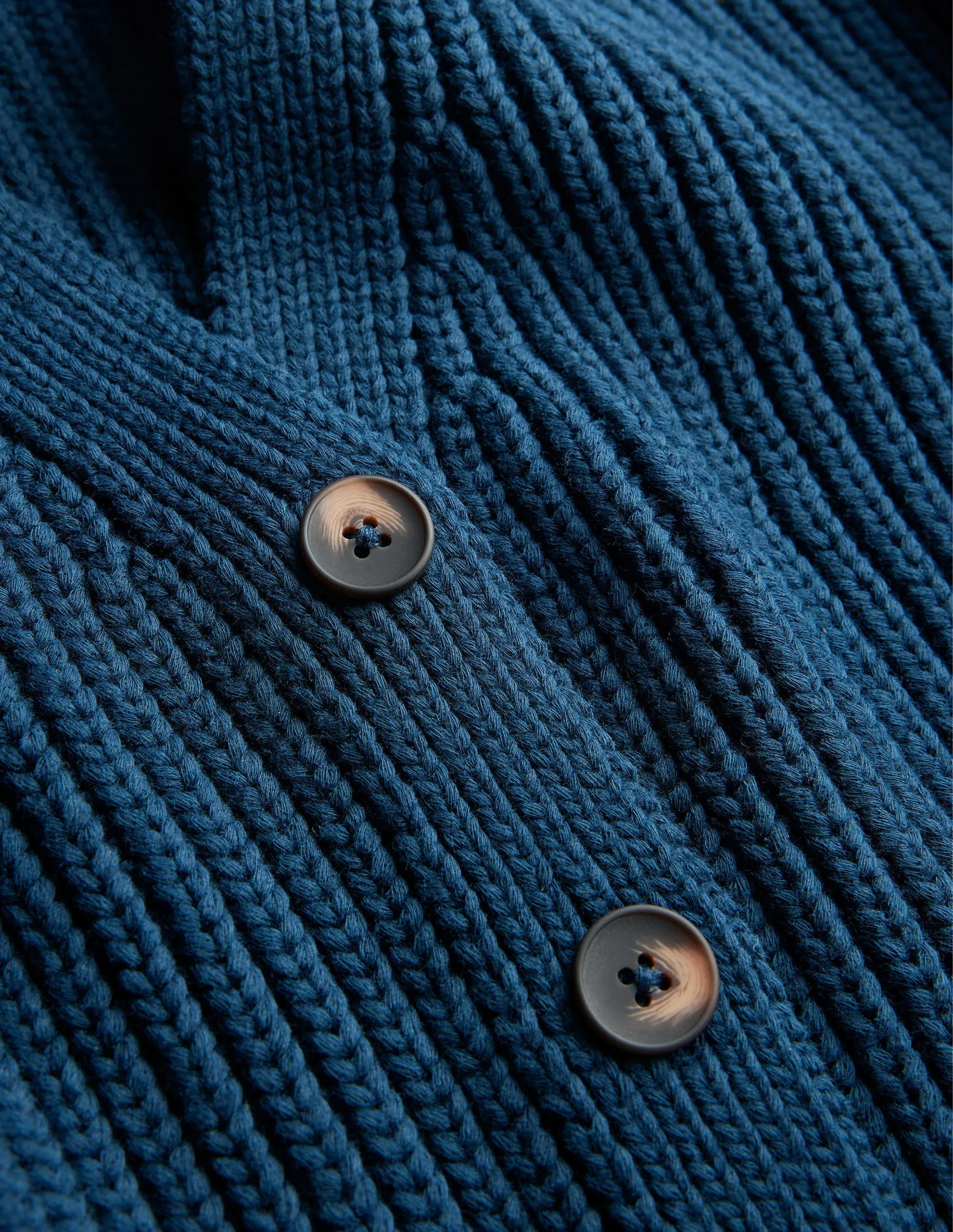 Oversized Ribbed Cardigan-Navy