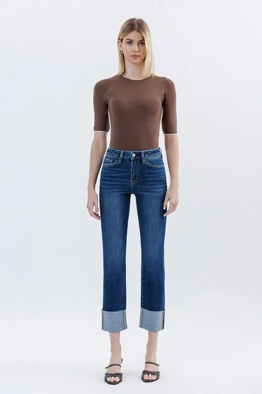 Parker Cuffed Slim Straight Jean (Lovervet By Vervet)
