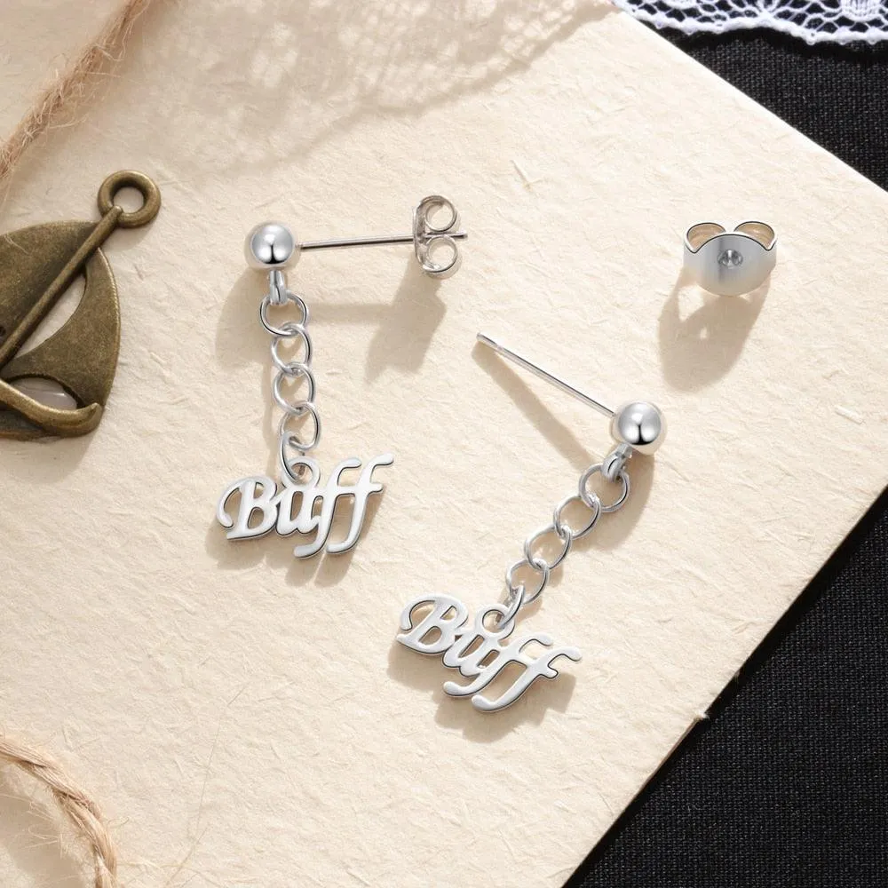 Personalized Custom Name Engraved  Earring for Women Earrings