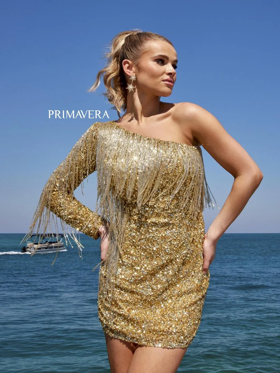 Primavera Fringe Homecoming Dress 4003