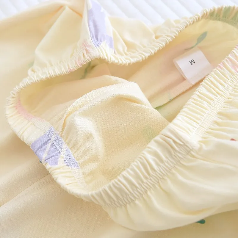 Pure Cotton Leaves Patterned Pajamas Suit