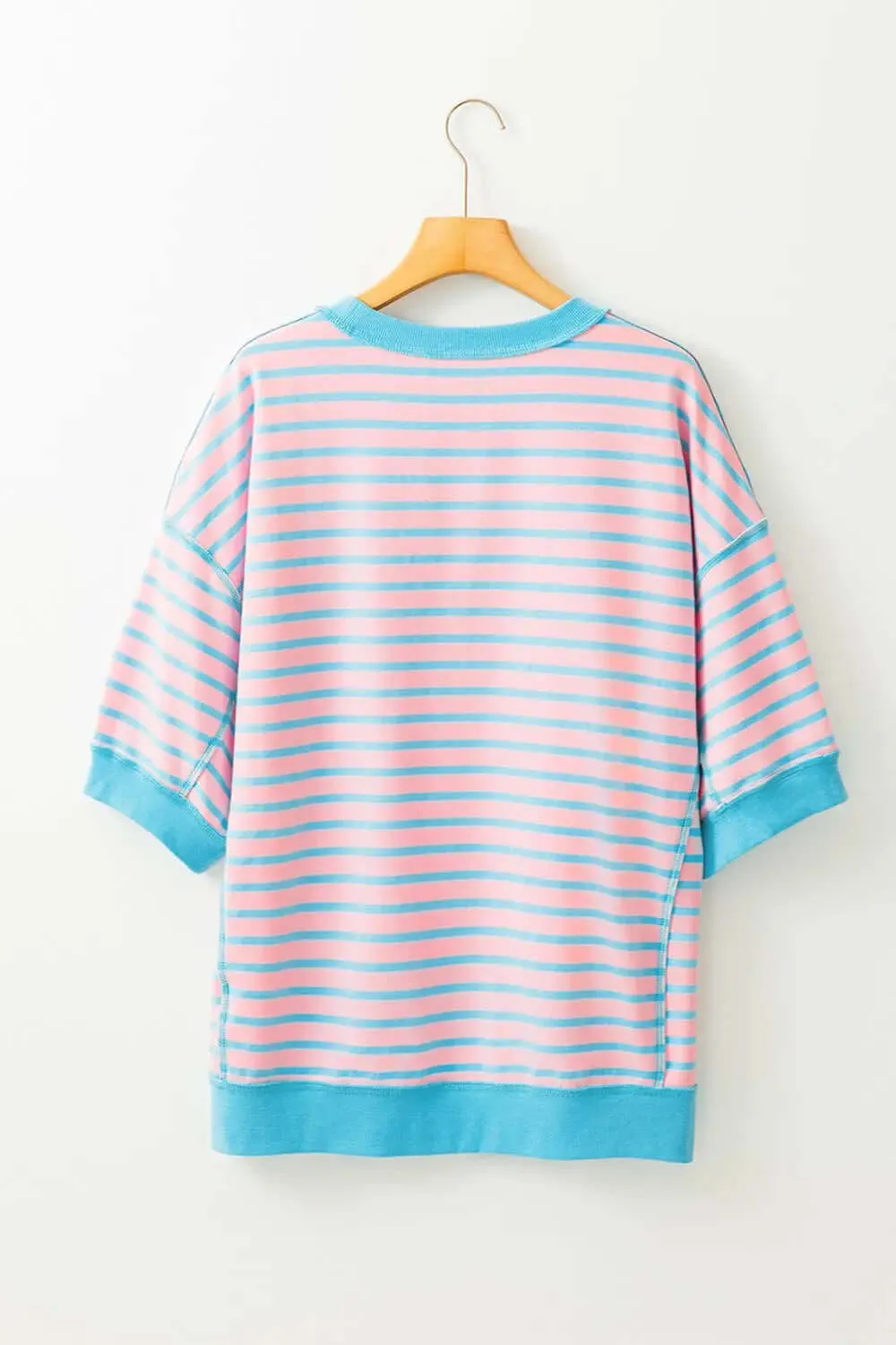 Round Neck Half Sleeve Striped T-Shirt