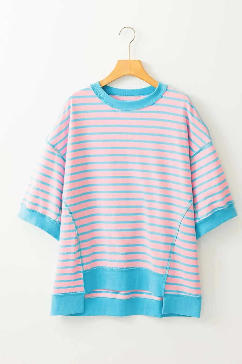 Round Neck Half Sleeve Striped T-Shirt