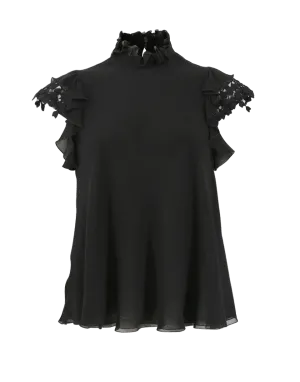 Ruffle Neck Top