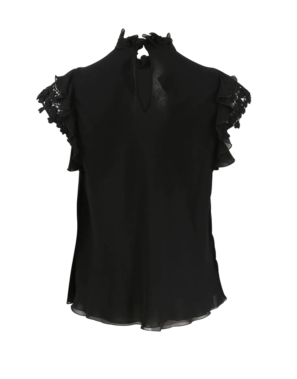 Ruffle Neck Top
