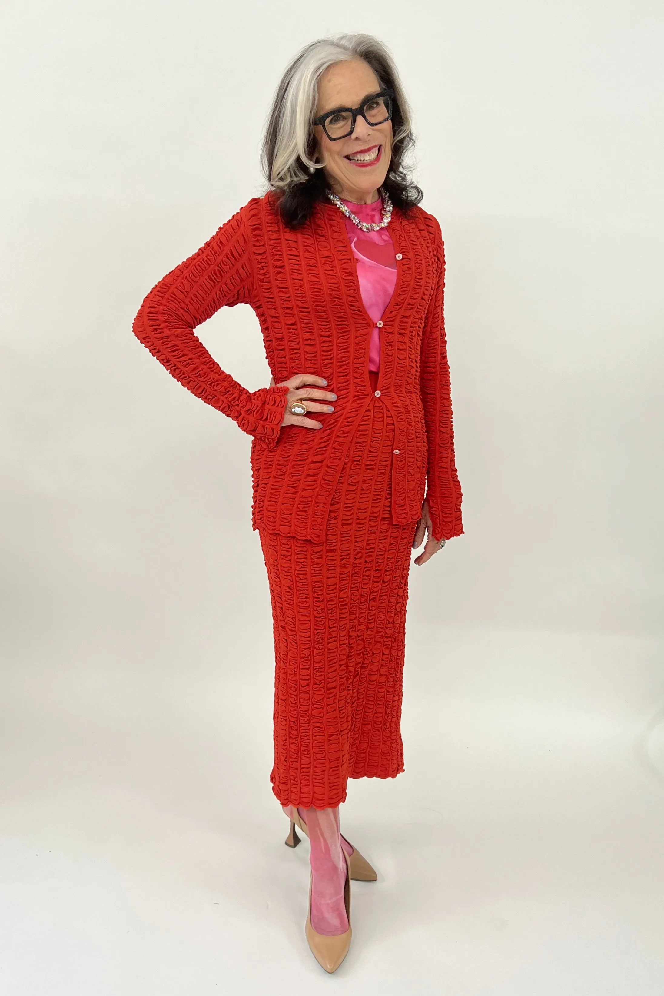 Rus: Ballerine Cardigan: Tomatoe