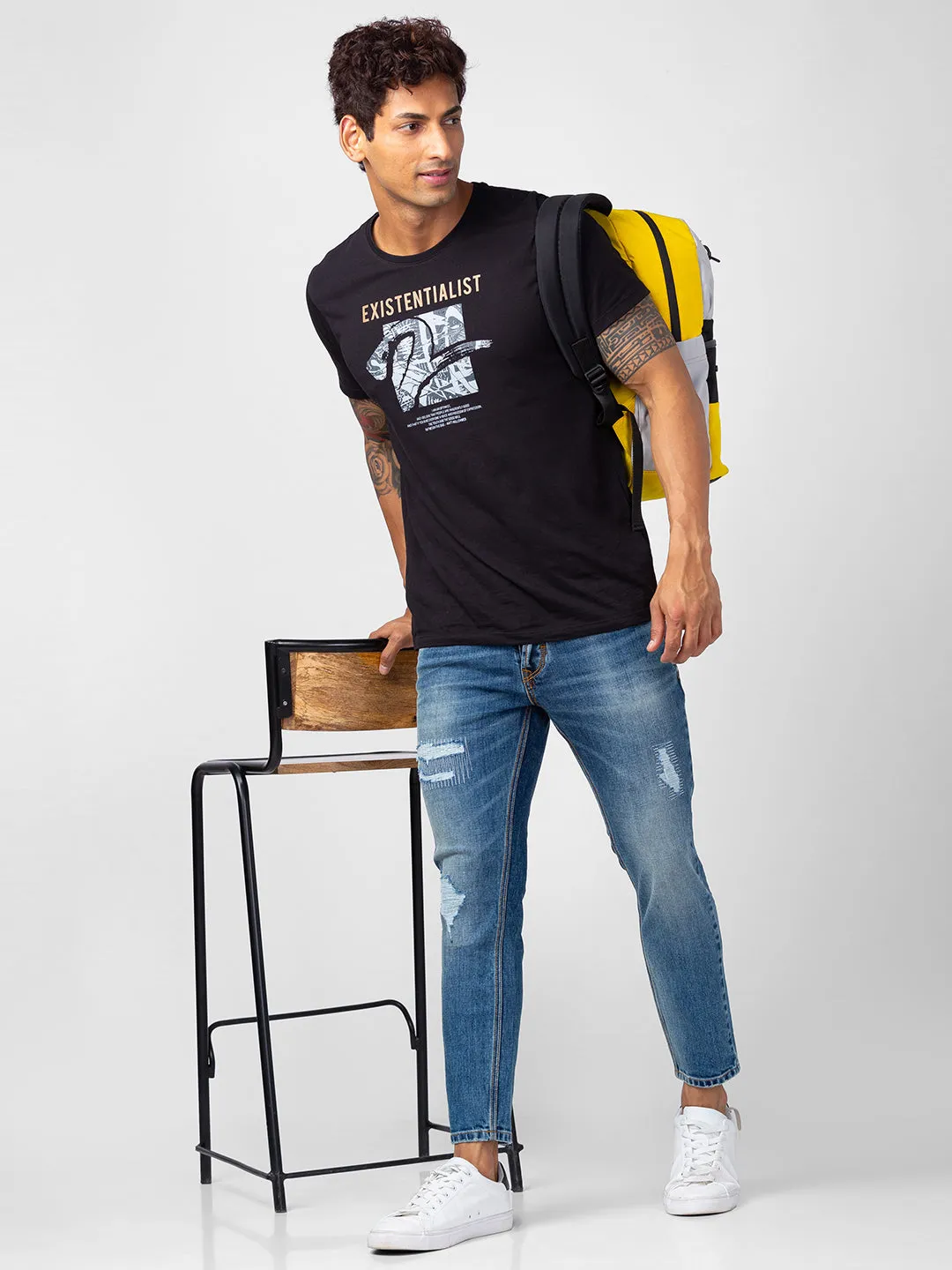 Spykar Men Vintage Blue Cotton Slim Fit Tapered Length Jeans (Kano)