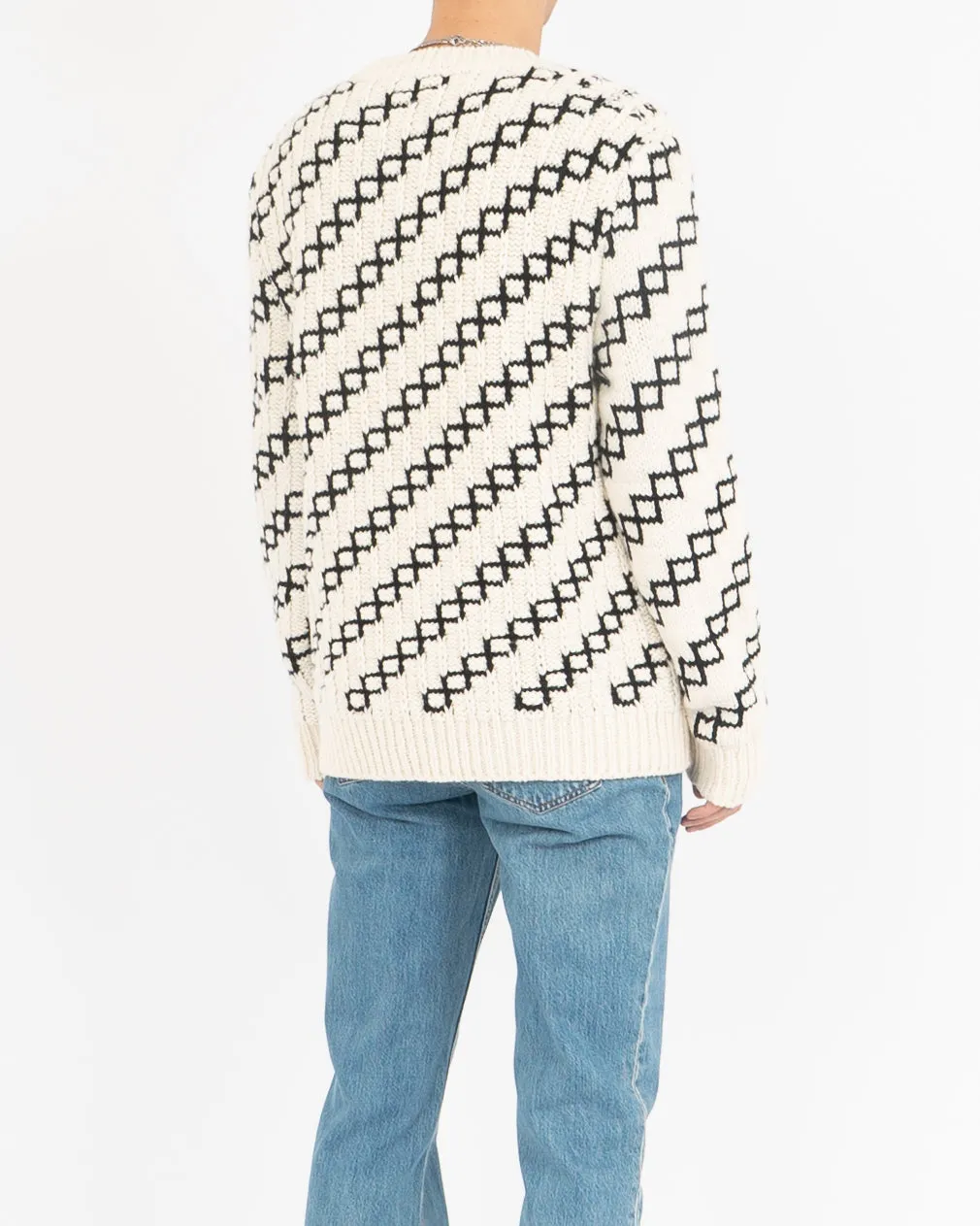 SS19 Beige Yale Intarsia Knit