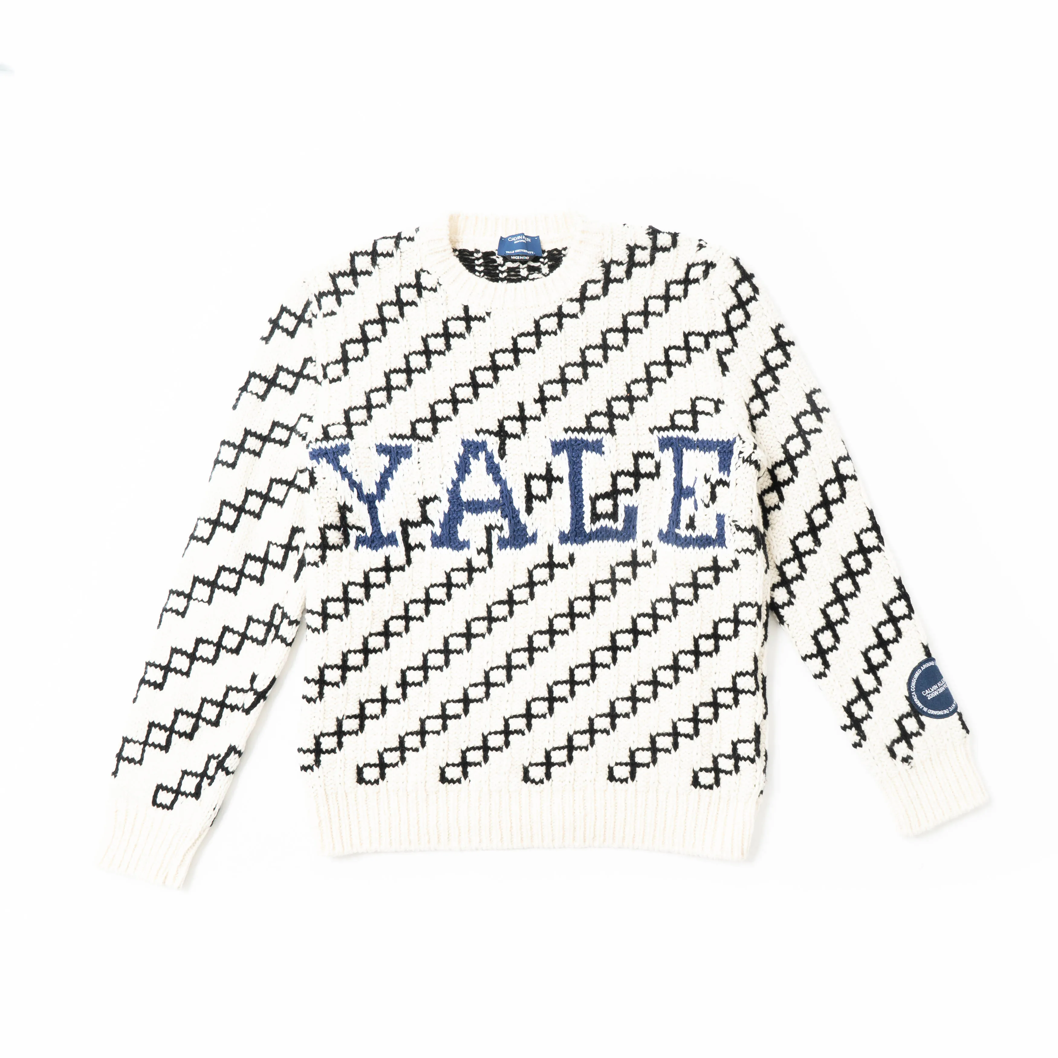 SS19 Beige Yale Intarsia Knit