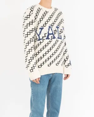 SS19 Beige Yale Intarsia Knit