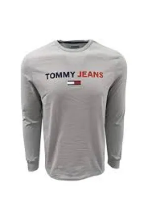 TOMMY JEANS TOMMY LONG-SLEEVE T-SHIRT (LIGHT GRAY)