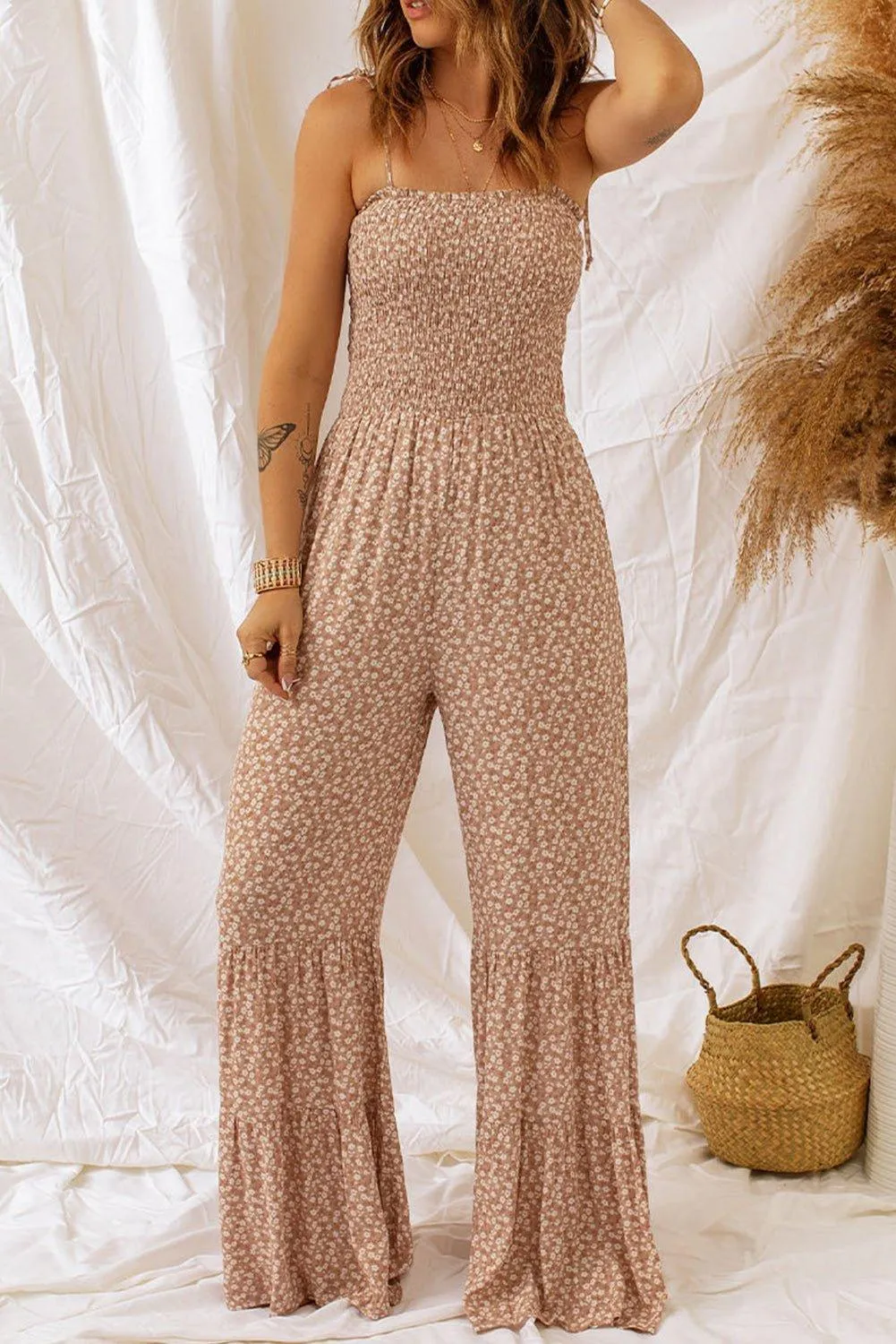 Wide Leg Floral Jumpsuit
