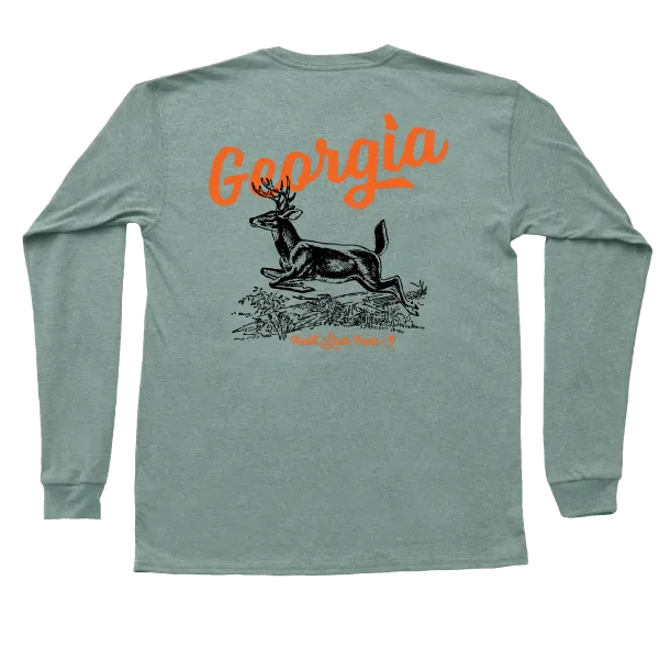 YOUTH Classic Deer Long Sleeve Pocket Tee